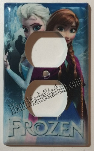 Frozen Elsa Anna Light Switch Power Duplex Outlet wall Cover Plate Home decor - Picture 14 of 40