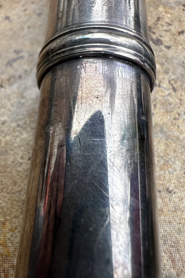 Flauta de plata vintage La Sete con estuche Foto 4 de 4