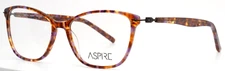 ASPIRE Diligent Brown Multi Womens Semi Cat Eye Eyeglasses 53-16-140 B:40