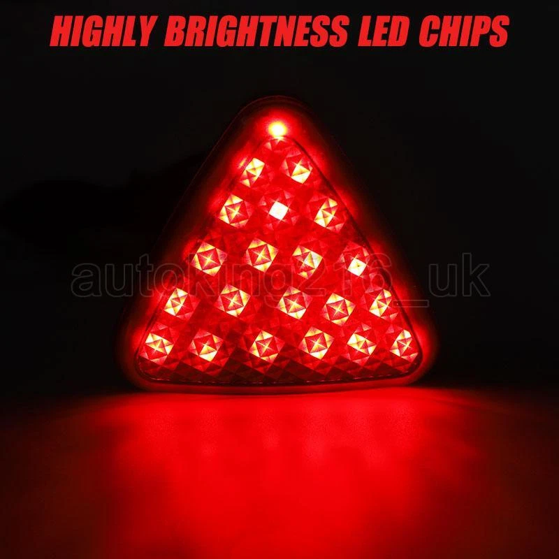 12V F1 Style 21 LED Rear Brake Lamp Strobe Flashing Tail Stop Light Universal UK - Image 2 of 4