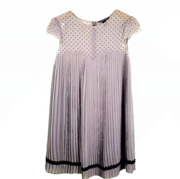 UNDERCOVER Victoria's Secret mini abito plissettato in rete a pois taglia S