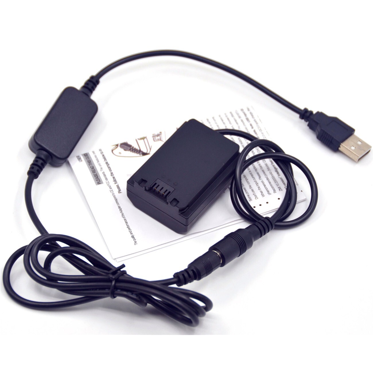 NP-FZ100 DC Coupler With USB DC Adapter for Sony A1 A9 A7 serial A6600 A6700