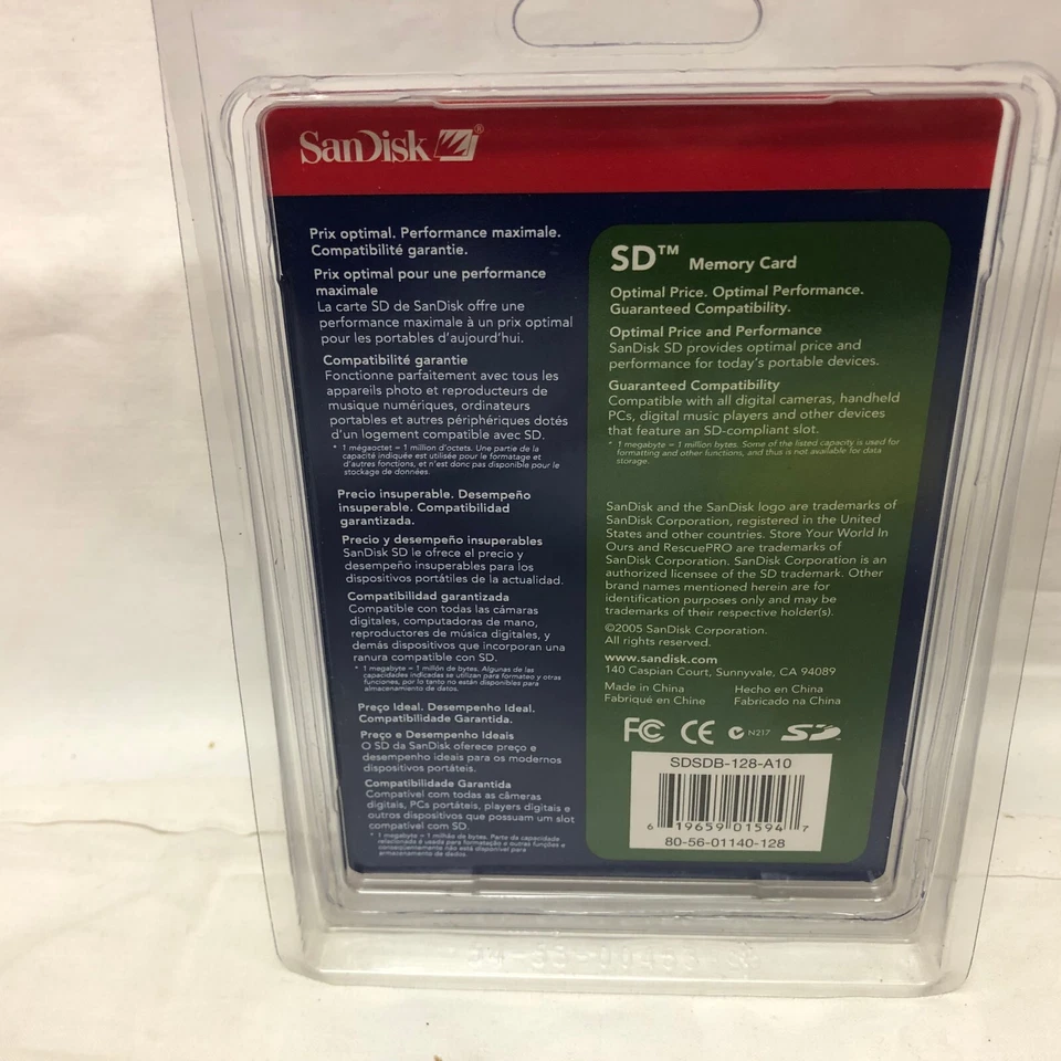SanDisk 128MB SD Memory Card In Original Package - Image 3 of 4