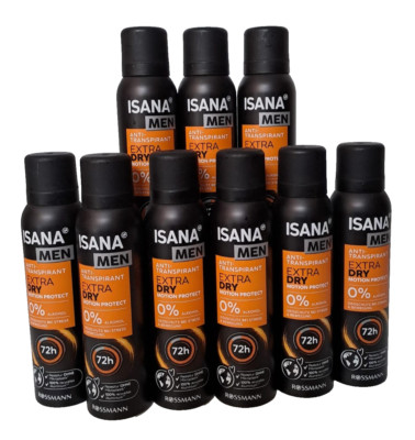 ( 6 x 150 ml) ISANA  HERREN ANTITRANSPIRANT EXTRA TROCKEN MIT 72H DEOSCHUTZ