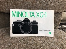 Minolta XG-1 Camera Owner's Manual
