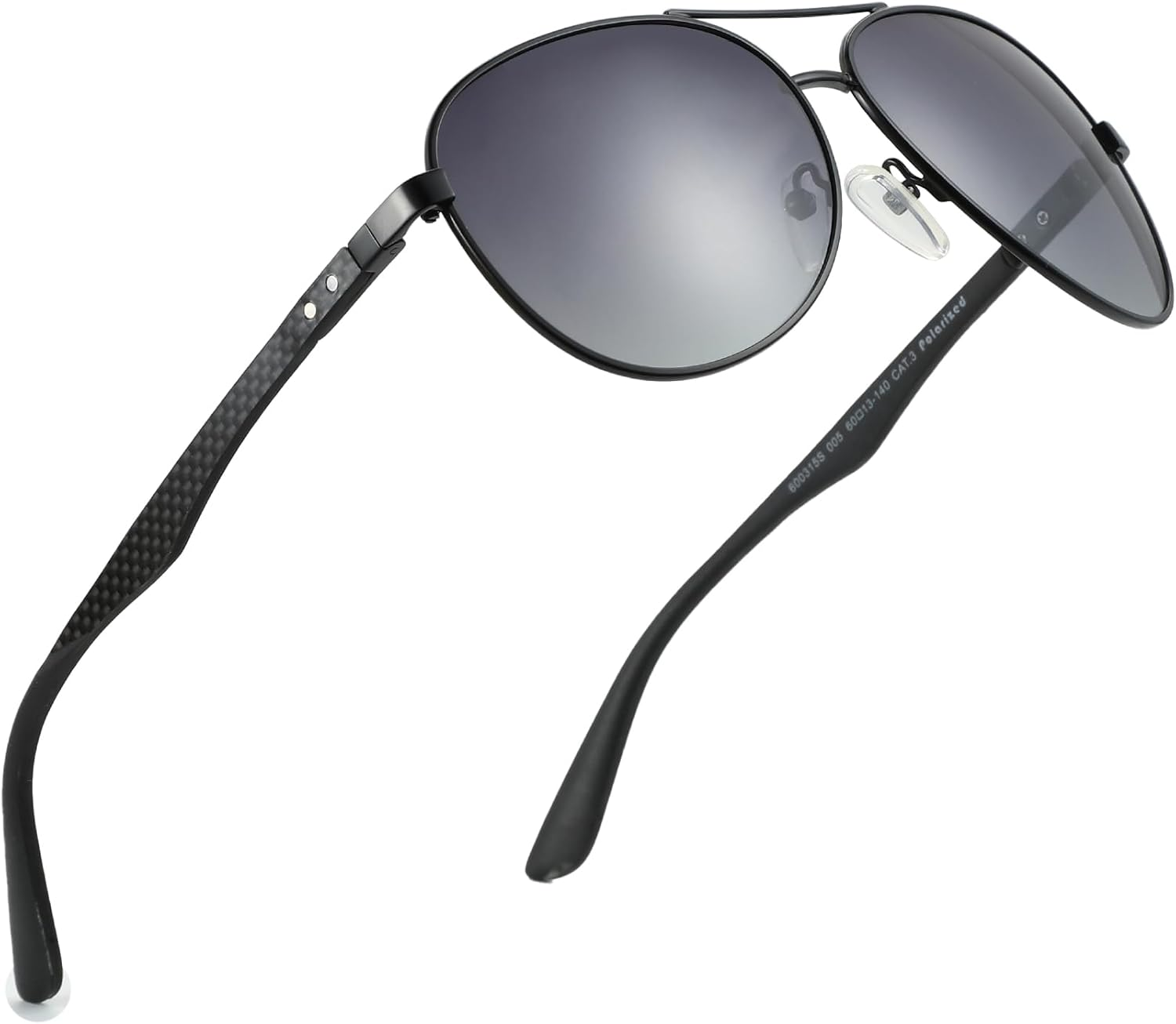 Polarized Aviator Sunglasses for Men Carbon Fiber Temple Pilot Sun Glasses with-image