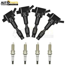 4Pack Ignition Coil & Spark Plug For 2015-2017 Hyundai Sonata 2016 Kia Optima US