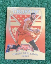 OMARI SPELLMAN - 2018-19 PANINI CHRONICLES CRUSADE ROOKIE CARD # 548 - HAWKS NBA. rookie card picture