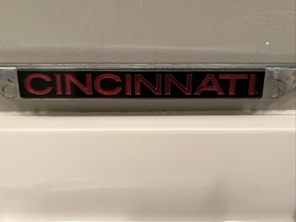 Cincinnati Bearcats Chrome Metal Laser Cut License Plate Frame And NIB Decal - Image 3 of 4