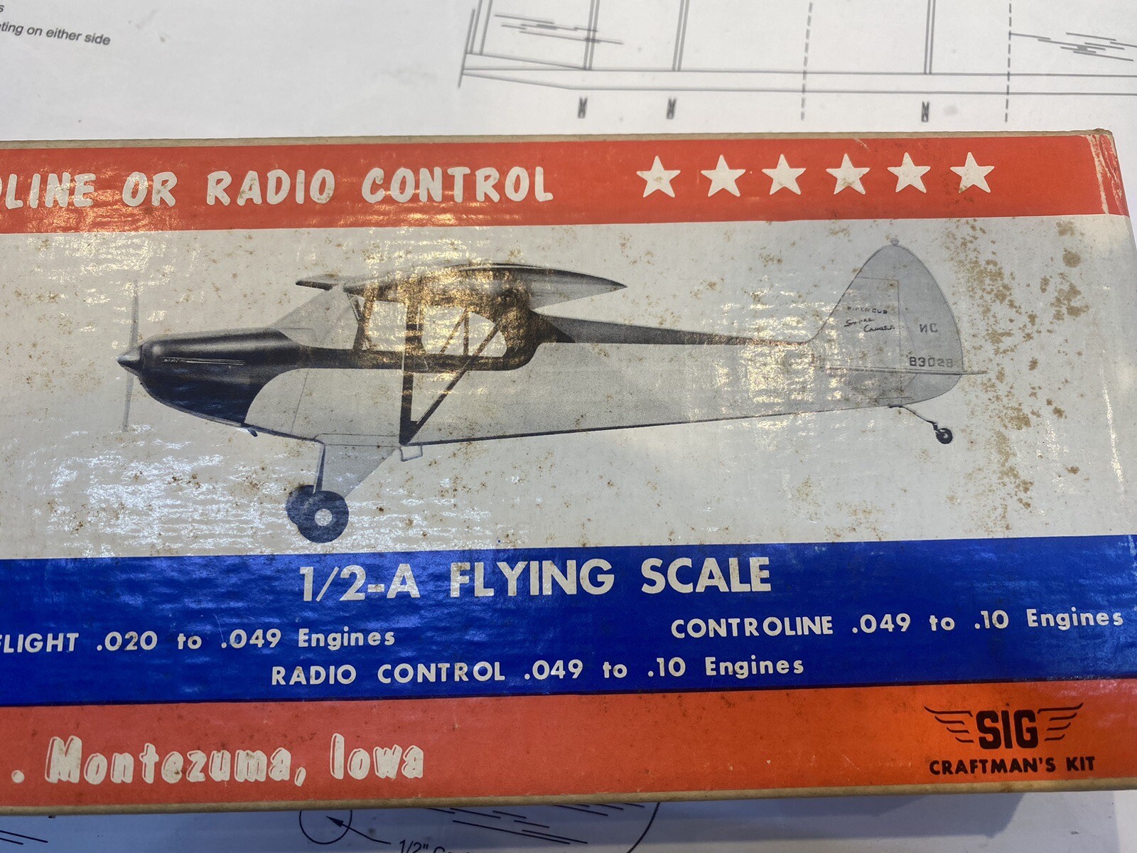 Piper “Super Cruiser” Vintage RC Airplane Kit eBay