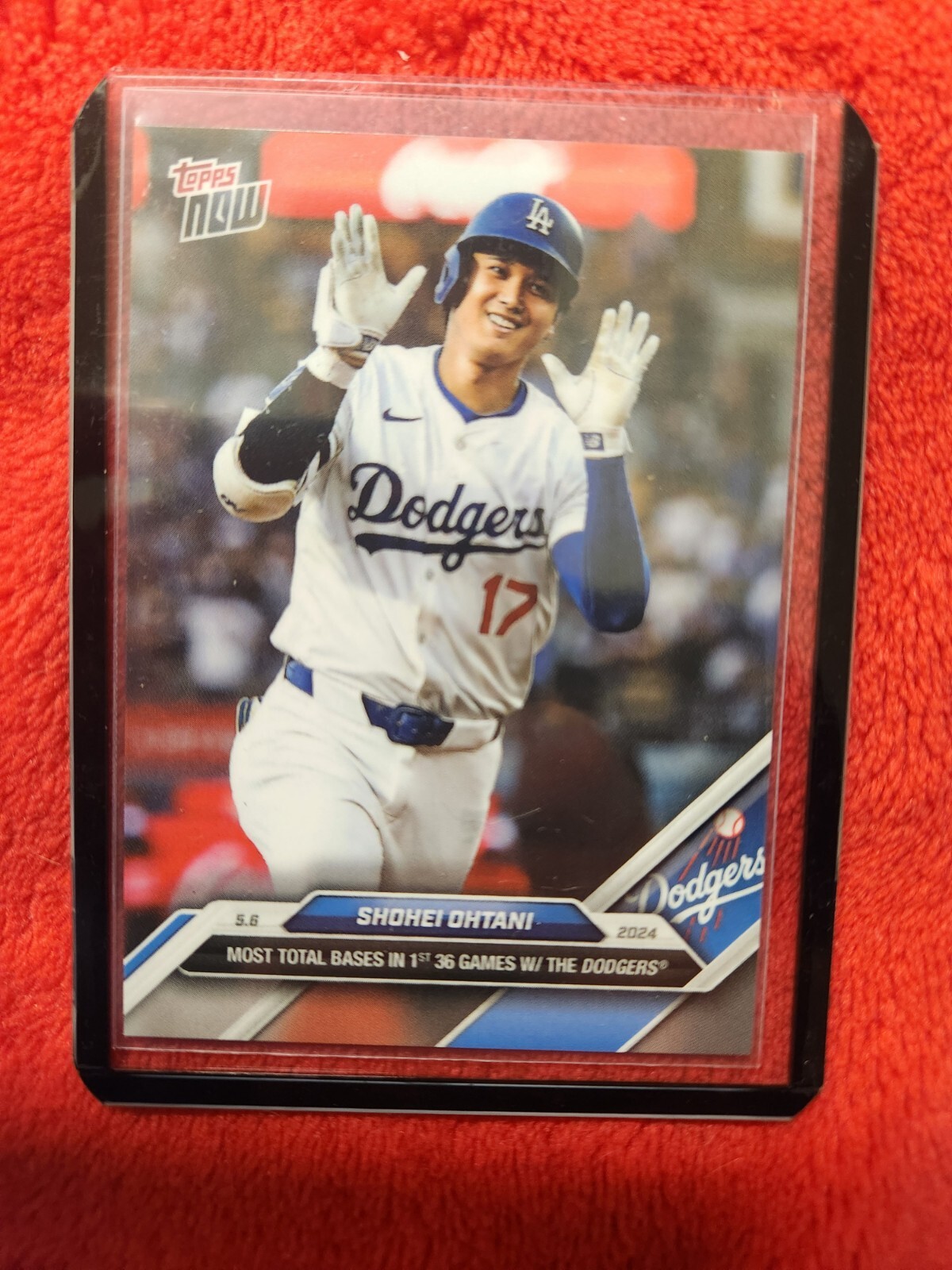 2024 TOPPS NOW #164 SHOHEI OHTANI - MOST TOTAL BASES 1ST 36 GAMES WITH DODGERS