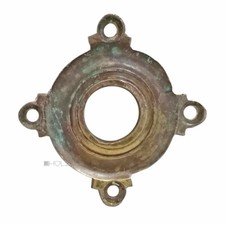 Dr&uuml;ckerrosette Jugendstil T&uuml;rklinke Rosette alt Messing 15.9mm