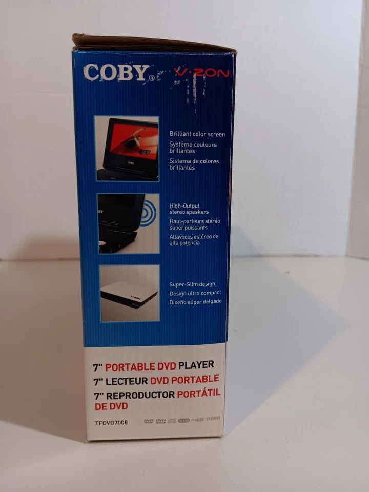 New COBY 7″ Widescreen TFT LCD Portable DVD/CD/MP3 Player TFDVD7008 - Image 2 of 4