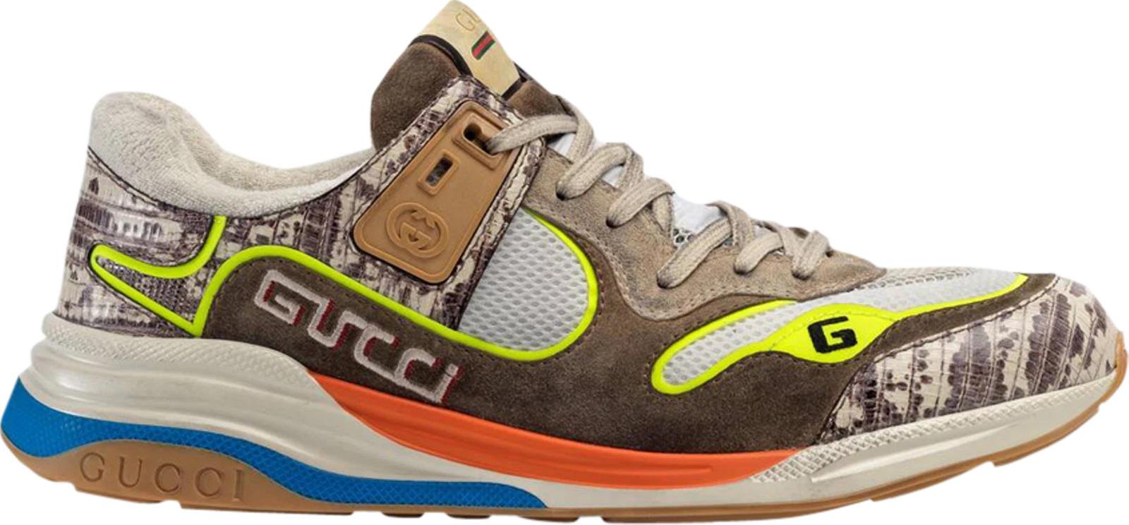 Baskets à la mode imprimées Gucci Ultrapace Rock Tejus N5824 taille 9,5 G/10 États Unis