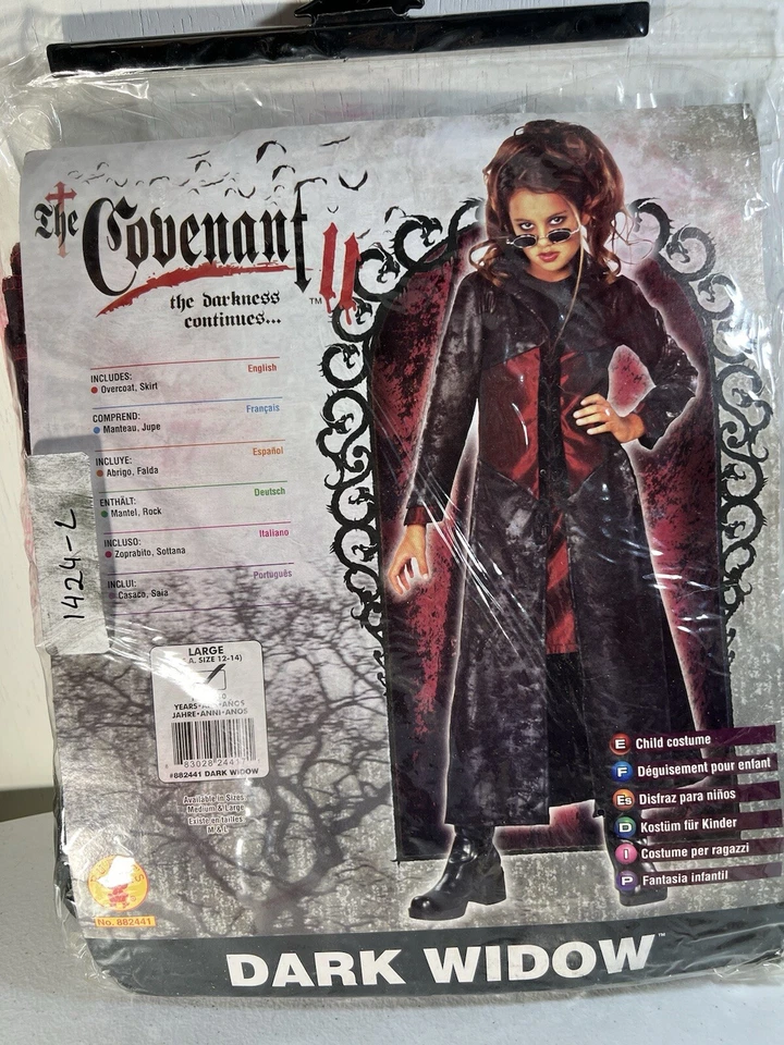 Disfraz de Viuda Oscura Covenant Niño Talla 12-14 Grande Niñas Nuevo de Lote Antiguo Foto 2 de 4