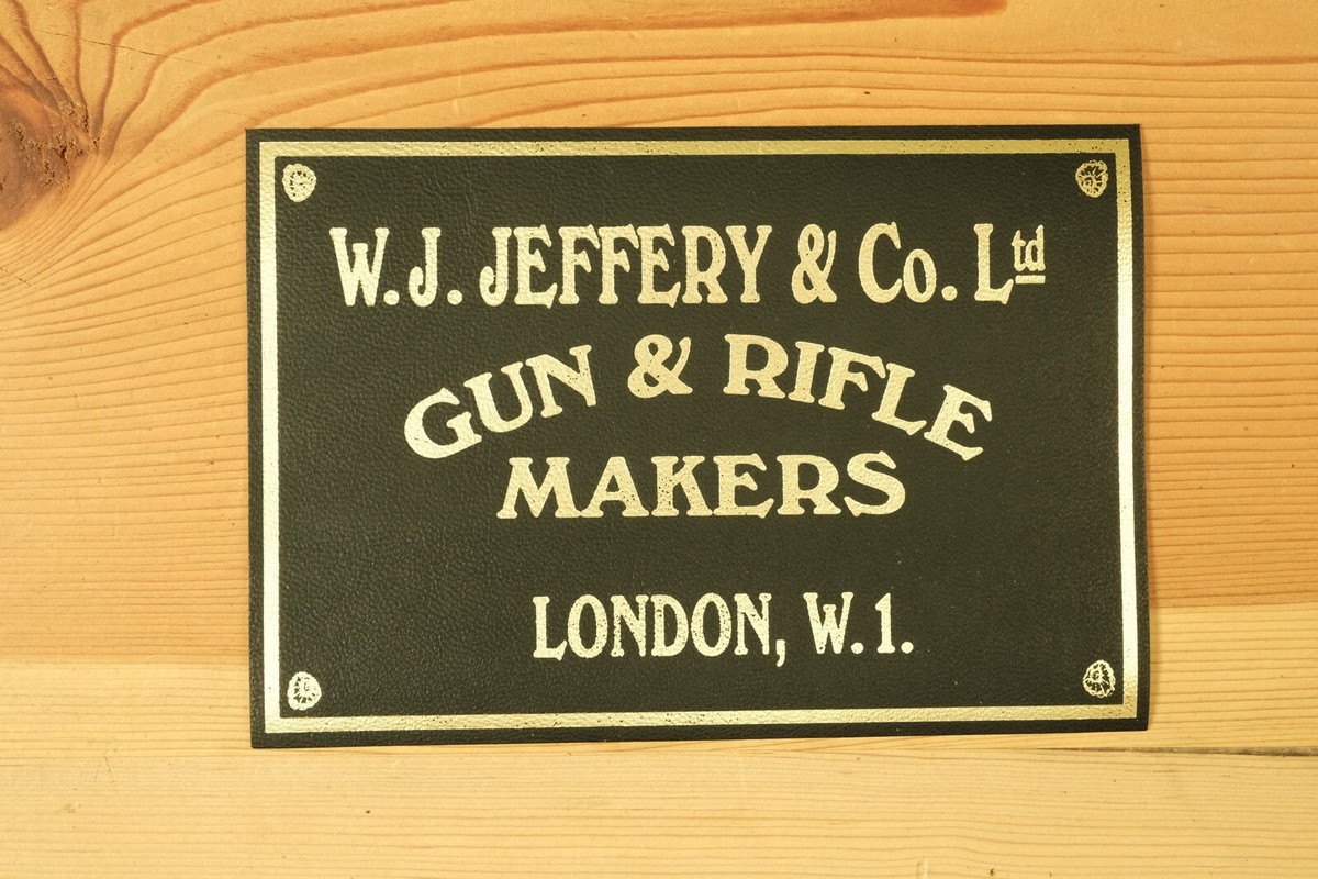 E467 Shotgun Rifle Leather Trade Label W.J. Jeffery & Co. Ltd