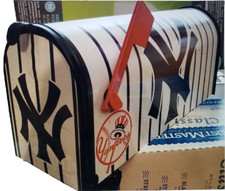 JUMBO New York Yankees Mailbox ~MLB~BATS~HELMETS~HATS~NO PAINT~TICKETS~A. JUDGE