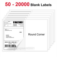 8.5 x 5.5 Shipping Labels Rounded Corner Self Adhesive 2 Per Sheet Blank Labels