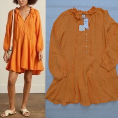 magaschoni cotton gauze dress Magaschoni Womens Button Up Blue Crepe Gauze Long Sleeve Dress