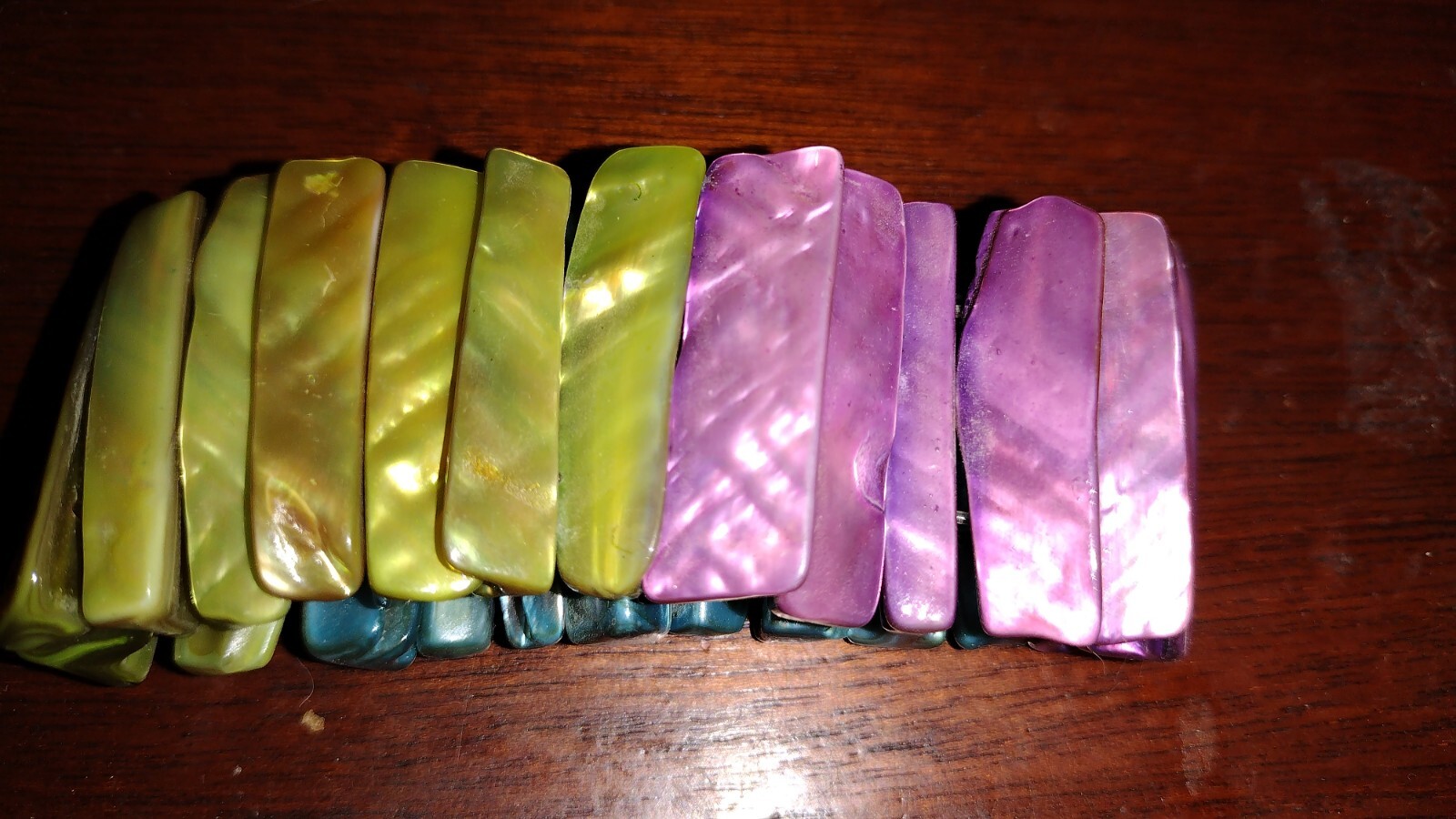 SEASHELL  Multicolor ￼iridescent stretch bangle s… - image 1