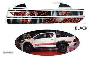 Black Sticker Style Racing Decal For Toyota Hilux Revo Sr5 M70 M80
