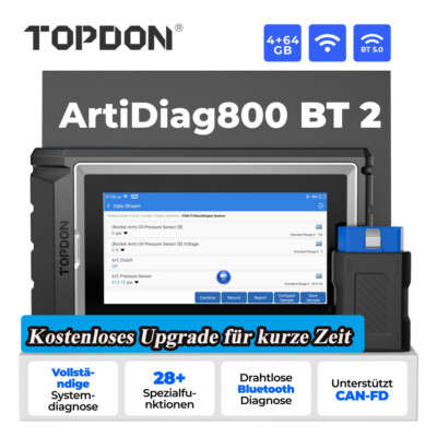 HOT TOPDON AD800 BT 2.0 KFZ OBD2 Diagnosegerät Alle System 28+Services Bluetooth