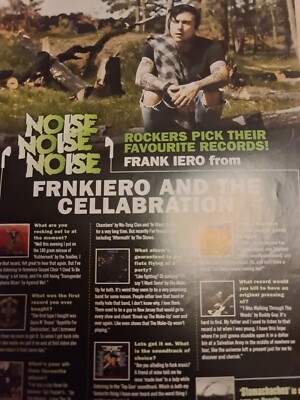 FRANK IERO MY CHEMICAL ROMANCE  / MONSTER MAGNET A4 CLIPPING water Damage