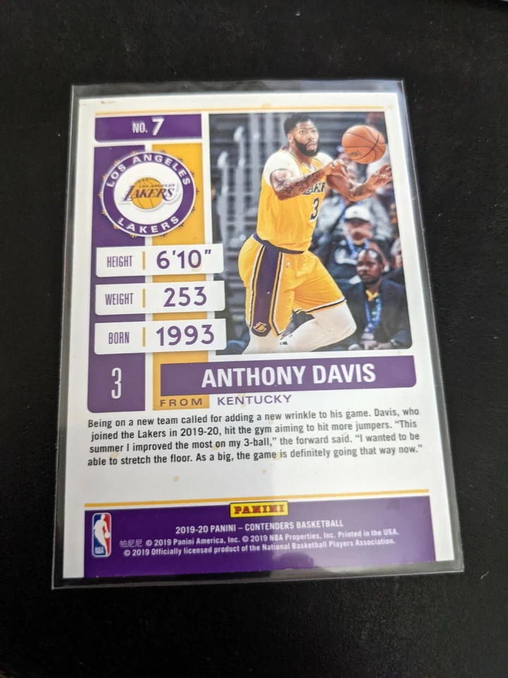 2019-20 Panini Contenders Season Ticket Anthony Davis Lakers Space Jam - Image 2 of 2