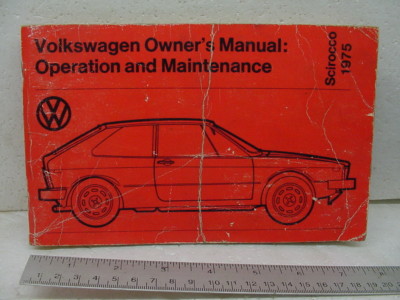 1976 Volkswagen VW Scirocco owners glove box manual 76 mk1 oem genuine