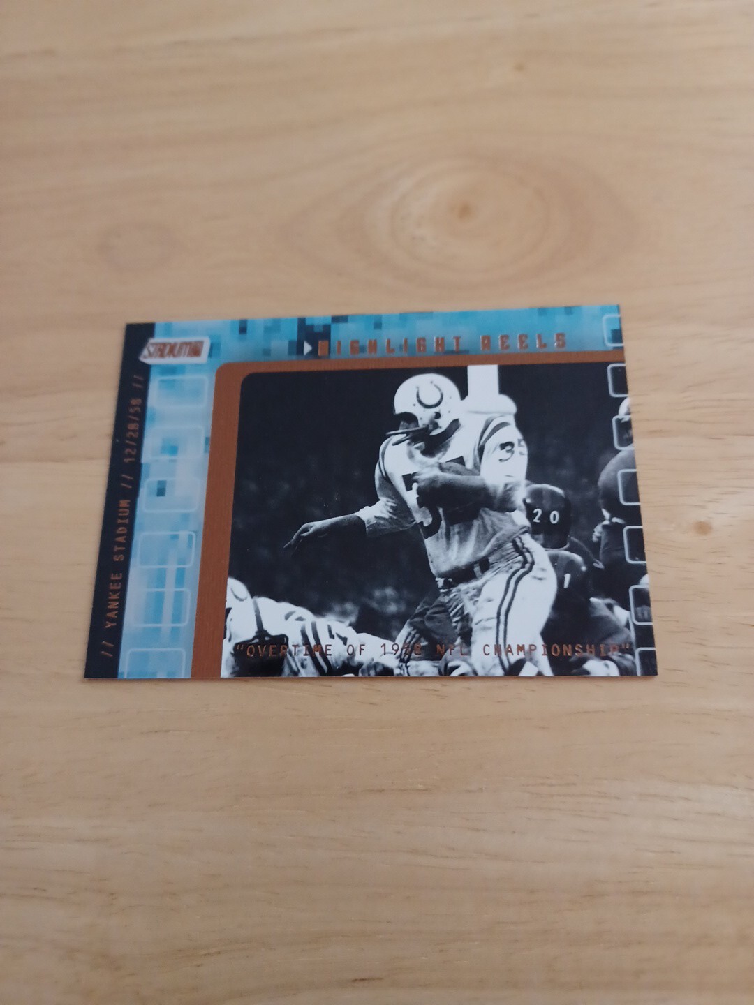 2001 Topps Stadium Club HRAA ALAN AMECHE Indianapolis Colts Insert