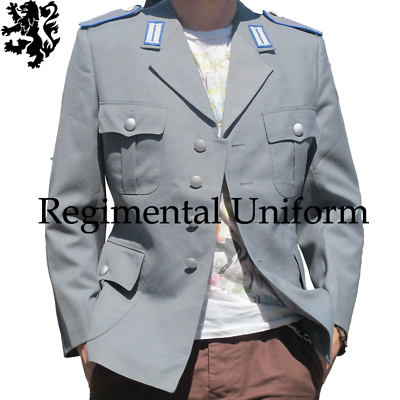 【春物】HYKE LAMINATED MILITARY COAT サイズ2 US Military Grey Cotton Jacket Military Army Officers Tunic