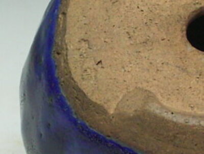 Bonsai Pot 2nd HEIAN TOFUKUJI Glazed Japanese Round High Quality 9.3''×1.57''