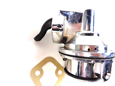 Sbc Pump Chrome For SBC Chevy 305 &amp; 350 Engines - 6 PSI, 80 GPH Flow Mechanical Fuel Pump