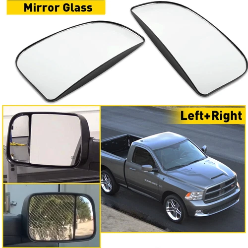Tow Mirror Spotter Glass Lower Left+Right 2010-2019 For Dodge Ram 1500 2500 3500