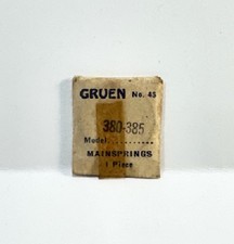 Gruen 380-385 #45 Mainspring, NOS Watch Part in Orig. Pkg