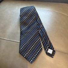 Geoffrey Beene Blue Polka Dot Tie Necktie Cla...