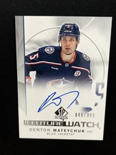 24-25 UD SP Authentic Hockey Future Watch Auto DM Denton Mateychuk /999