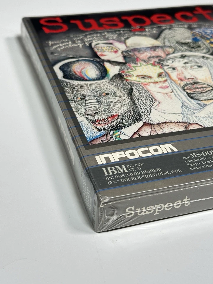 Suspect IBM Commodore 64 C64 Infocom Video Game New Sealed Big Box Mystery RARE - Image 2 of 4