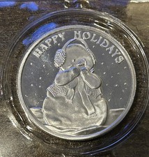 1 oz .999 Silver Christmas Round Snowman 2013. REAL SILVER !!! 105.99 per troy oz