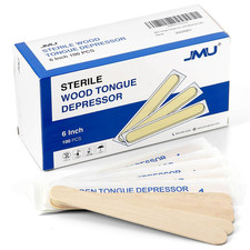 Tongue Depressors Sterile 100 Count, 6" Tongue Depressors Wood Medical