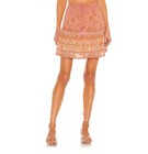 Spell & The Gypsy Sundown Mini‎ Skirt in Apricot Cotton Size Medium