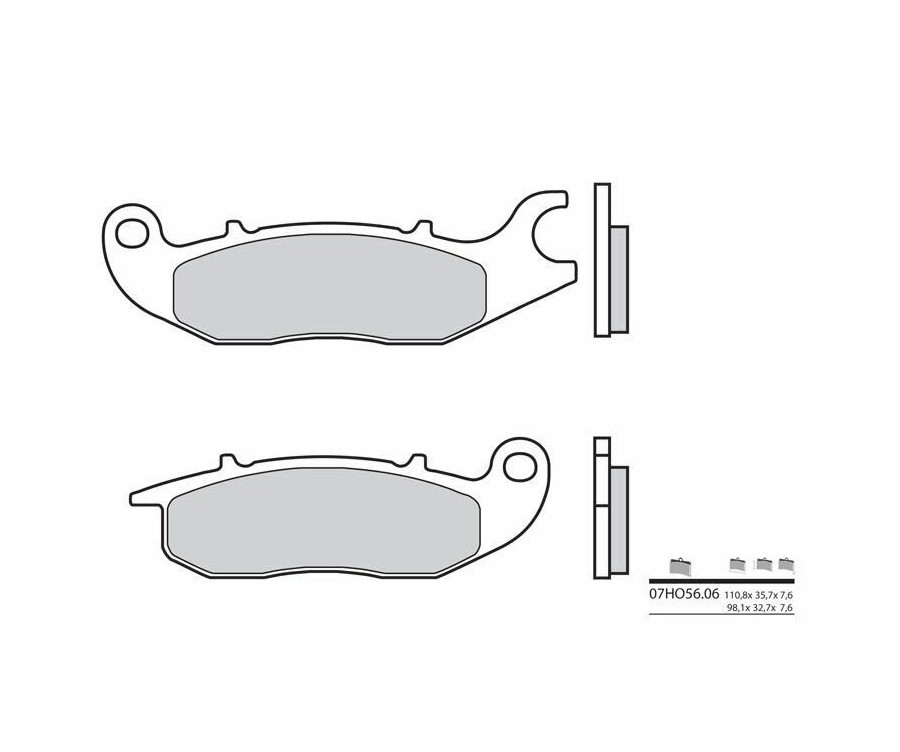 Plaquettes de frein BREMBO 07HO5606 fini le manque de mordant en carbone céramique
