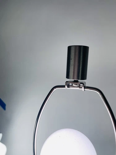 Uttermost Zesiro Modern Table Lamp Beige Ceramic Nickel Crystal NWT LAMP ONLY - Picture 6 of 8