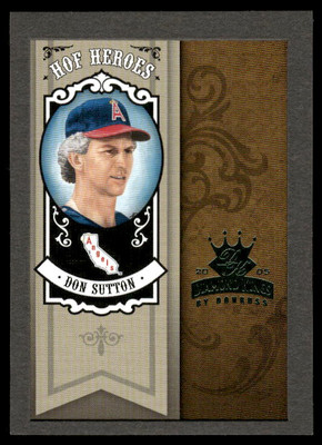 2005 Donruss Diamond Kings #HH-8 Don Sutton HOF Heroes Framed Green #/50