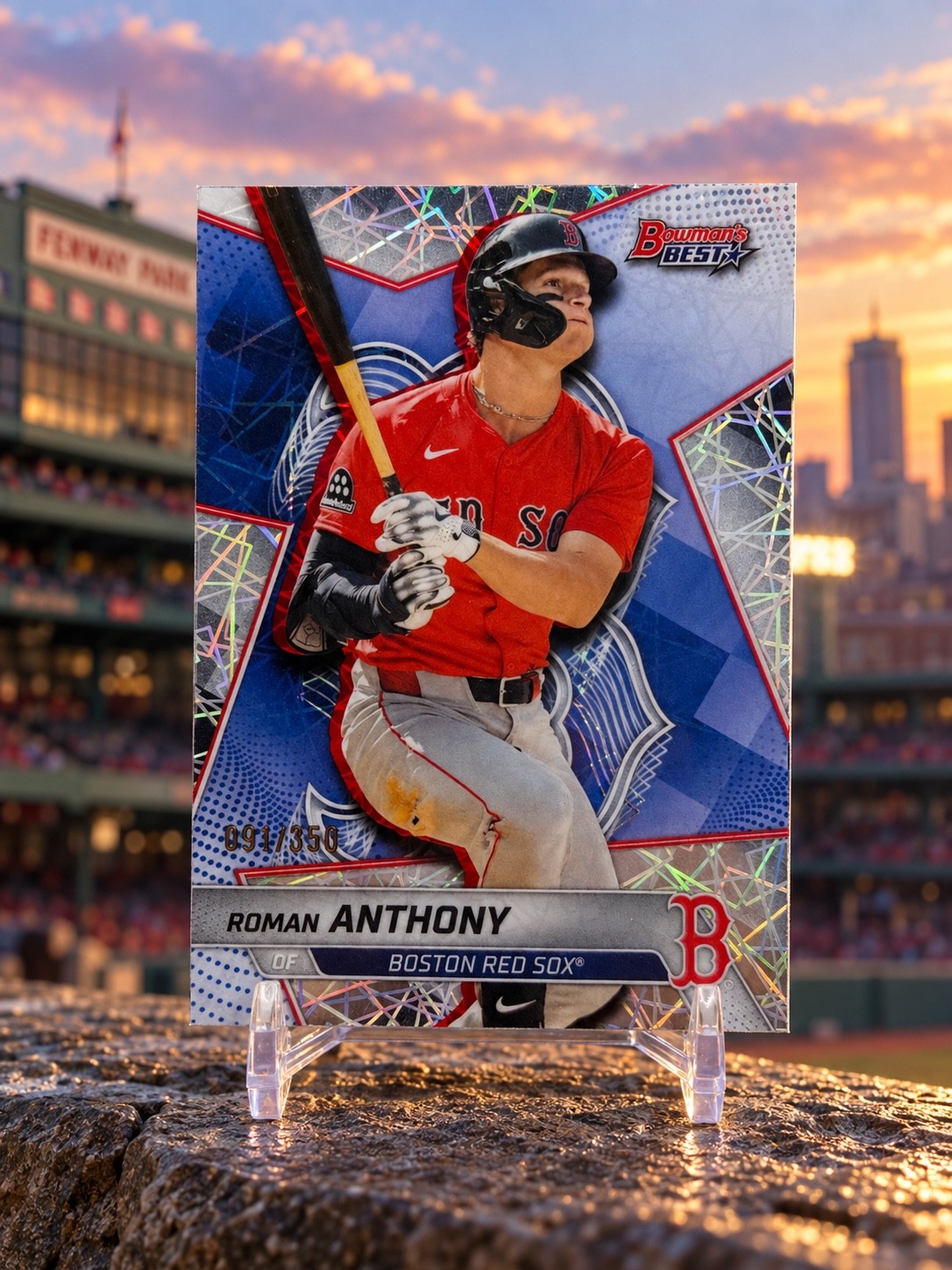 2025 Bowman's Best - Top Prospects Roman Anthony #TP-16 Lazer Refractor /350