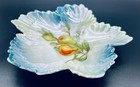Vintage 1900s Leuchtenburg Germany Porcelain  Serving Dish Luster Finish florals — photo 3