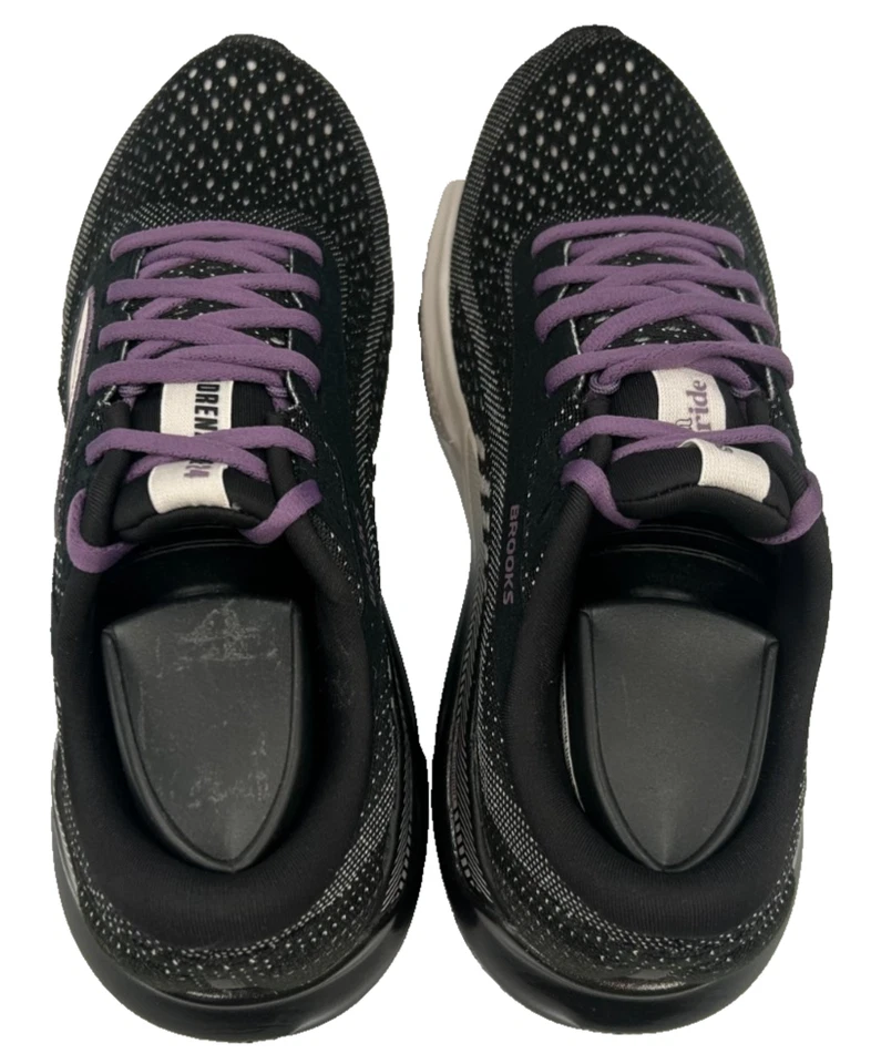 Brooks Women's Adrenaline GTS 24 Lace Up Shoes Black/Purple WIDE Size:7.5 79G - Image 3 of 4