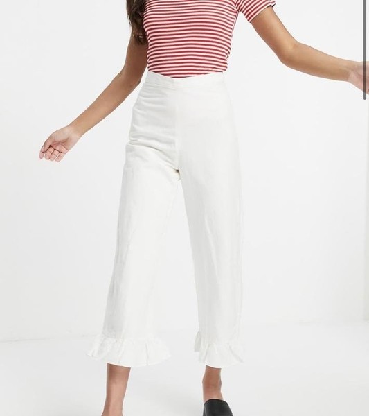 Women & Other Stories Trousers White Cotton 34 /