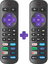 2 Pack Replacement Remote Control Only for Roku TV, Compatible for TCL Roku/Hise