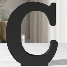 12 Inch Black Wood Letters Unfinished Wood Letters for Wall Decorative Black Sta